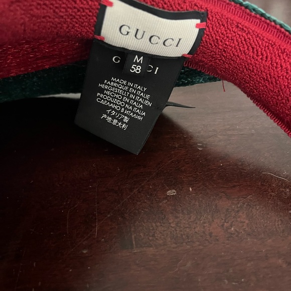 The Gucci Manuel Straw Visor in Green is woven in
Italy - Picture 2 of 6
